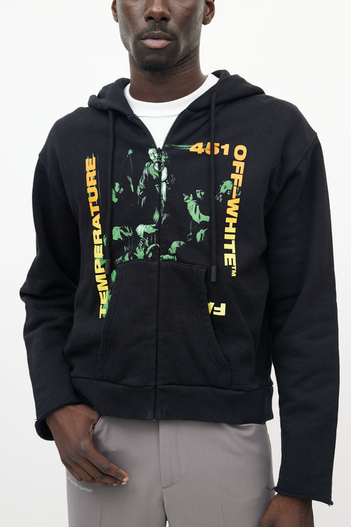 Off-White Black 
Multicolour Temperature 451 Hoodie