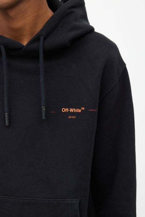 Off-White Black 
Orange 6 Logo Hoodie