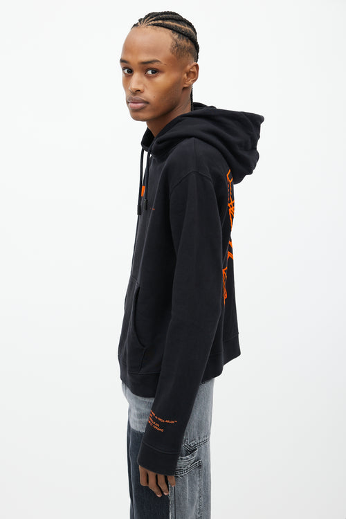 Off-White Black 
Orange 6 Logo Hoodie