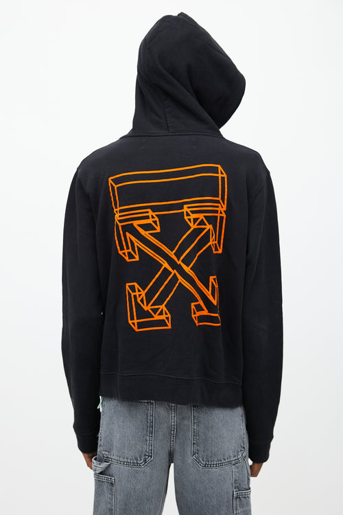 Off-White Black 
Orange 6 Logo Hoodie