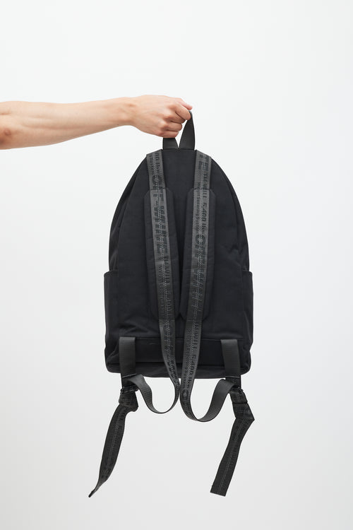 Off-White Black 
White Logo Backpack