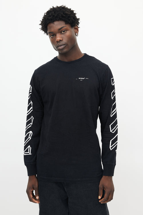 Off-White Black 
White Logo Longsleeve