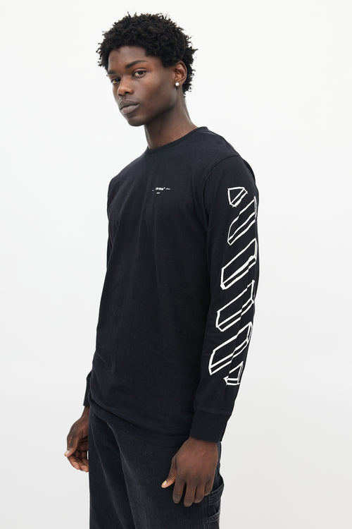 Off-White Black 
White Logo Longsleeve