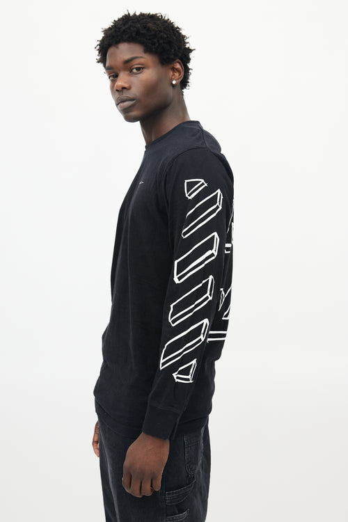 Off-White Black 
White Logo Longsleeve