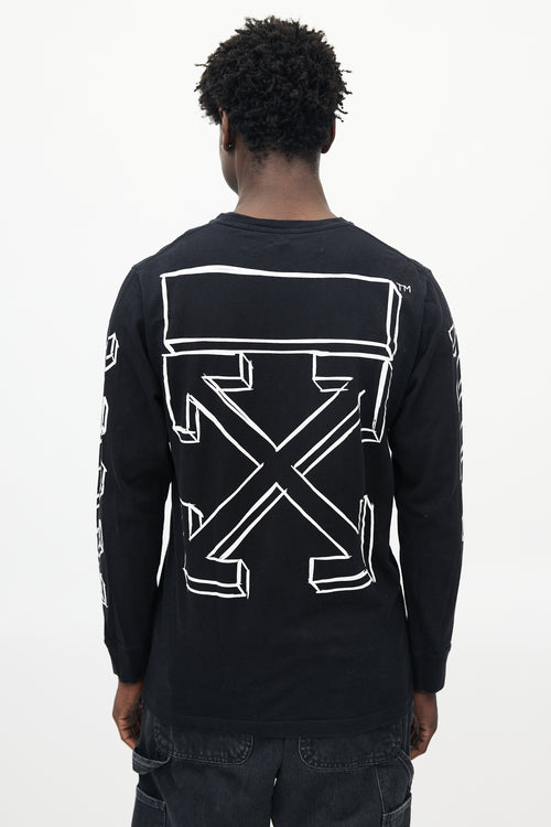 Off-White Black 
White Logo Longsleeve