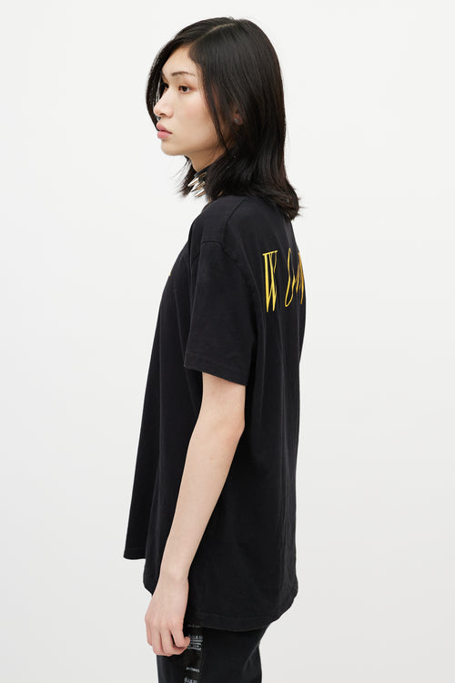 Off-White Black 
Yellow Feelings Logo T-Shirt