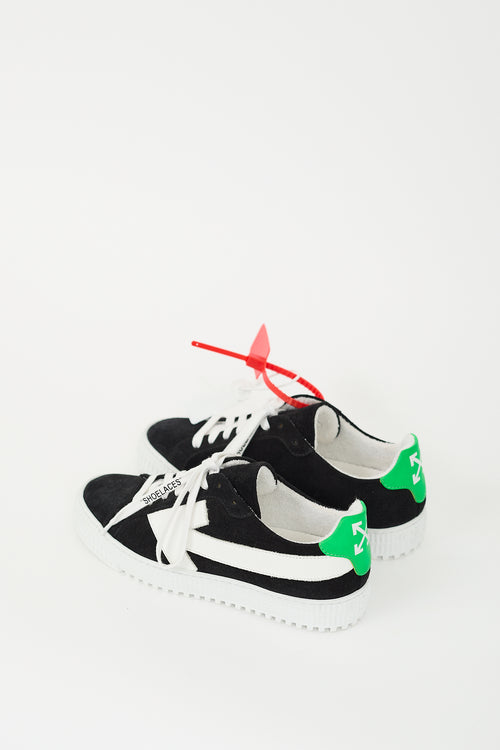 Off-White Black 
White Suede Cup Sole 3.0 Logo Sneaker