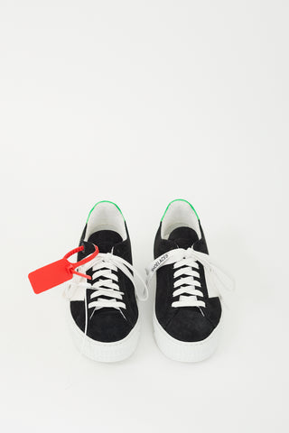 Off-White Black 
White Suede Cup Sole 3.0 Logo Sneaker