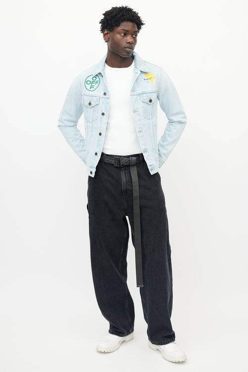 Off-White Blue Denim Logo Jacket