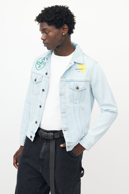 Off-White Blue Denim Logo Jacket