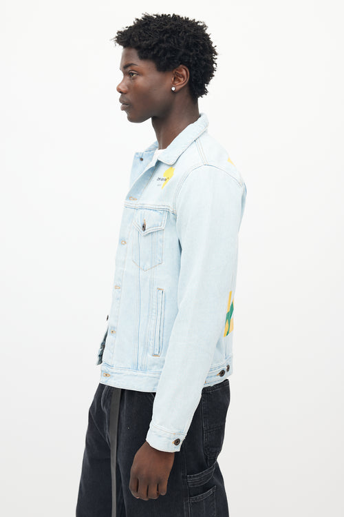 Off-White Blue Denim Logo Jacket