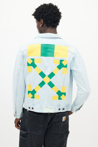 Off-White Blue Denim Logo Jacket