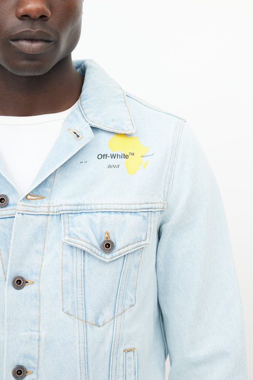 Off-White Blue Denim Logo Jacket