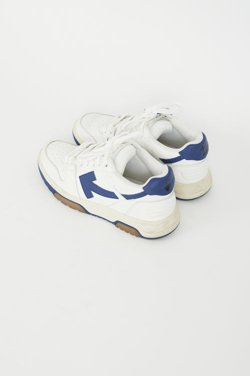 Off-White Blue 
White Leather Out Of Office Sneaker