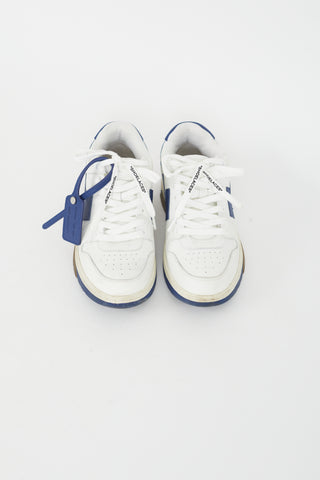 Off-White Blue 
White Leather Out Of Office Sneaker