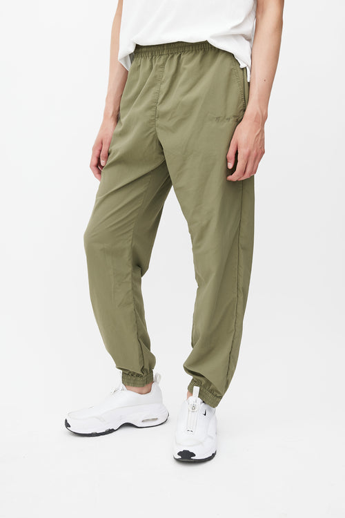 Off-White Green Nylon Logo Jogger