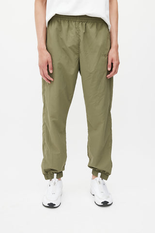 Off-White Green Nylon Logo Jogger