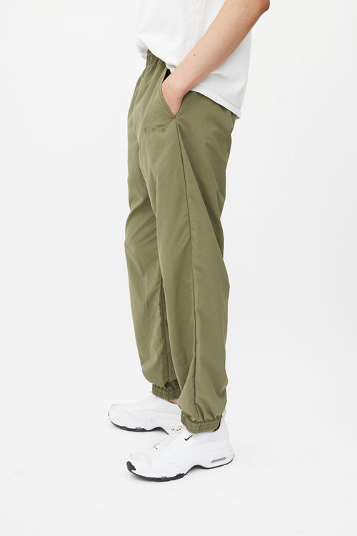 Off-White Green Nylon Logo Jogger