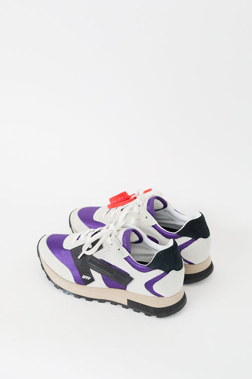 Off-White White 
Purple Leather HG Sneaker