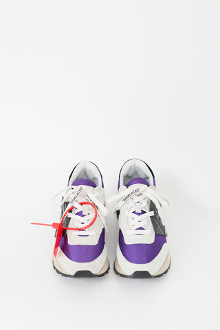 Off-White White 
Purple Leather HG Sneaker