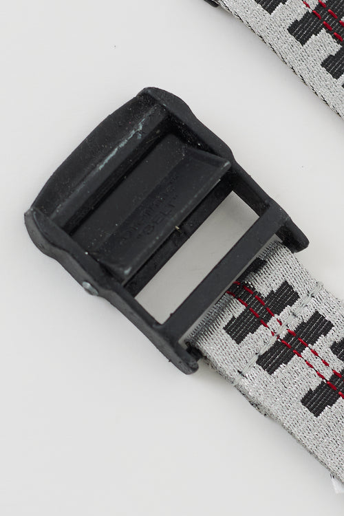 Off-White Silver Industrial Logo Long Belt