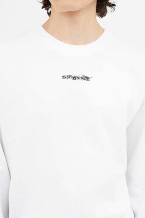 Off-White White Arrow Logo Sweatshirt