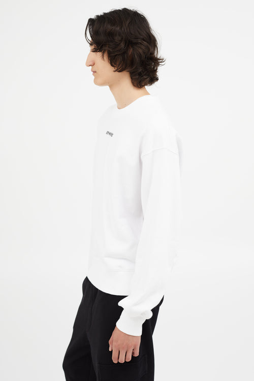 Off-White White Arrow Logo Sweatshirt