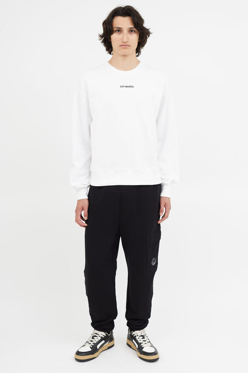 Off-White White Arrow Logo Sweatshirt