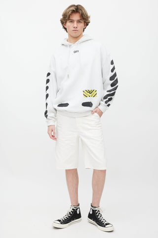 Off-White White Cotton Hoodie