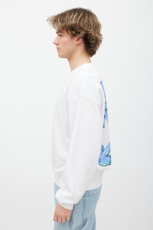 Off-White White Cotton Sweatshirt