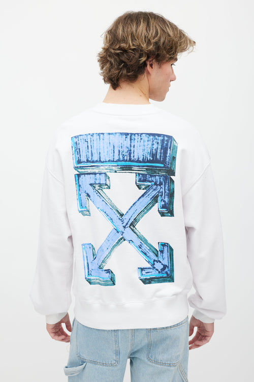 Off-White White Cotton Sweatshirt