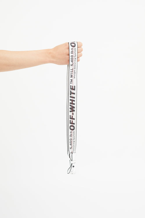 Off-White White Diagonal Binder Clip Bag