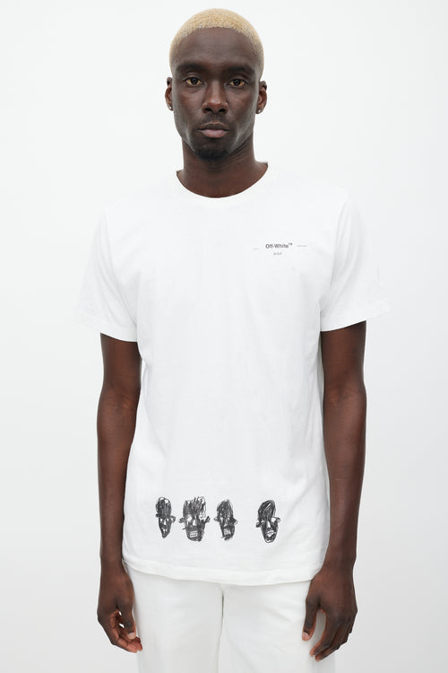 Off-White White 
Multicolour Famous Athletes T-Shirt