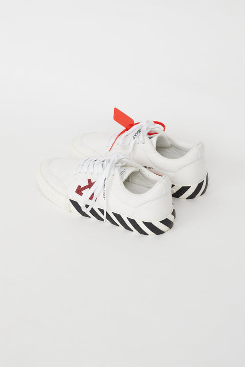 Off-White White Canvas Vulcanized Low Top Sneaker