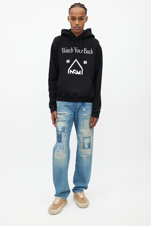 Off-White X Dover Street Market Black Watch Yourself Hoodie