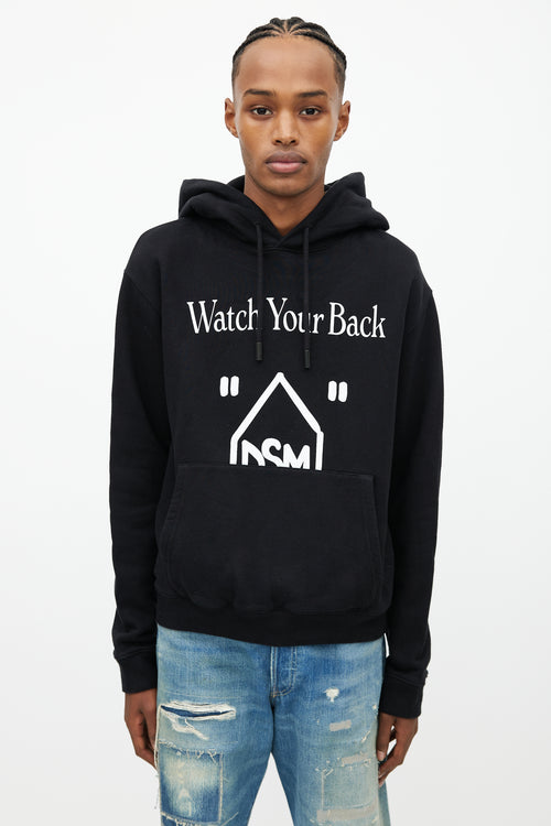 Off-White X Dover Street Market Black Watch Yourself Hoodie