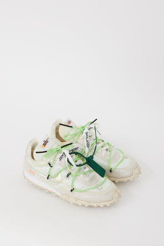 Off-White X Nike White 
Multicolour Waffle Racer Sneaker