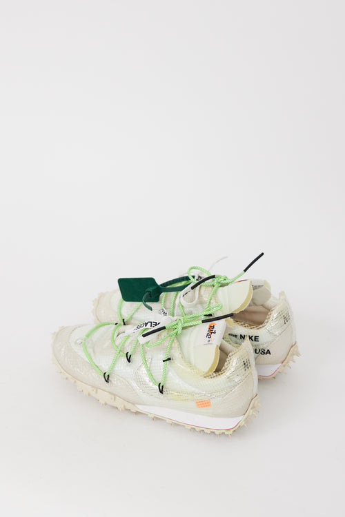 Off-White X Nike White 
Multicolour Waffle Racer Sneaker