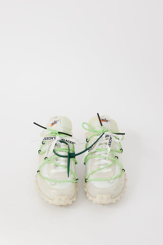 Off-White X Nike White 
Multicolour Waffle Racer Sneaker