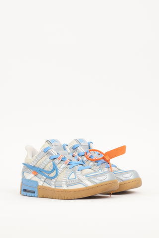 Off-White X Nike Silver 
Multi Air Rubber Dunk Sneaker