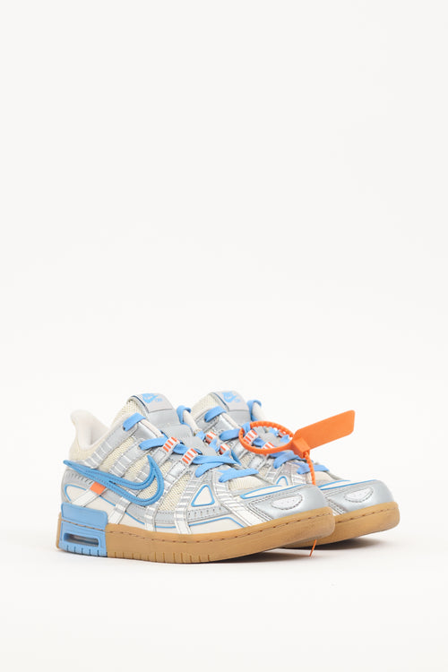 Off-White X Nike Silver 
Multi Air Rubber Dunk Sneaker