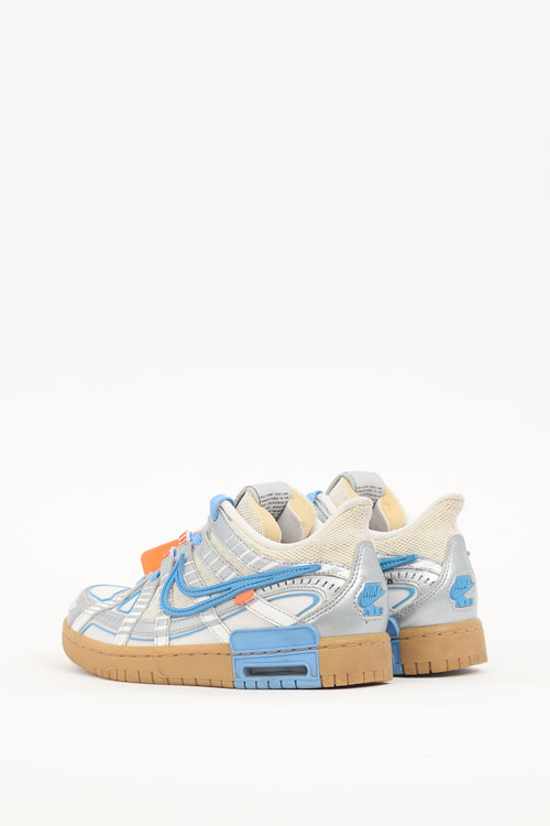 Off-White X Nike Silver 
Multi Air Rubber Dunk Sneaker