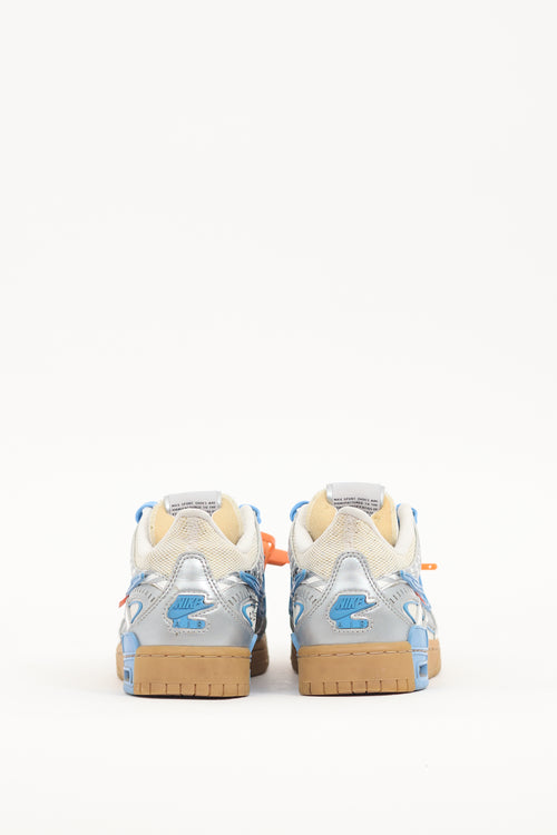 Off-White X Nike Silver 
Multi Air Rubber Dunk Sneaker