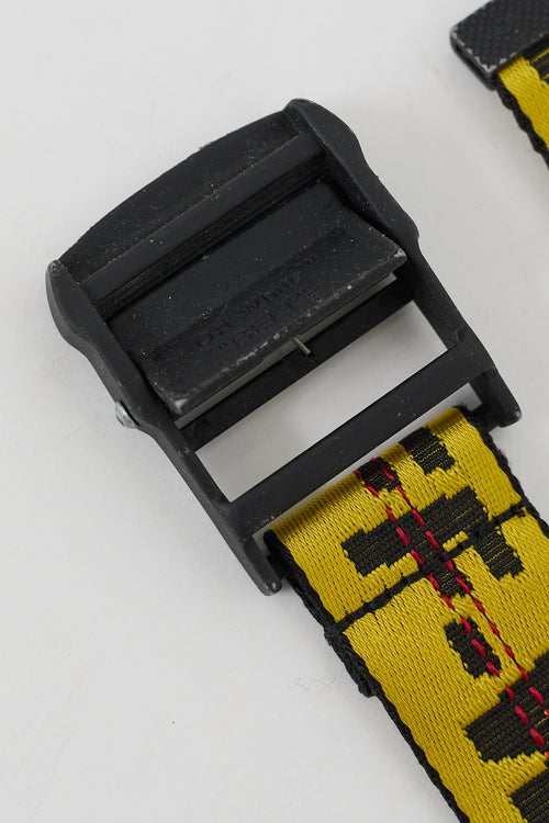 Off-White Yellow 
Black Industrial Logo Long Belt