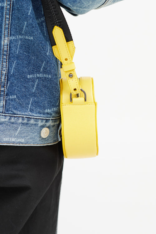 Off-White Yellow Leather Industrial Camera Bag