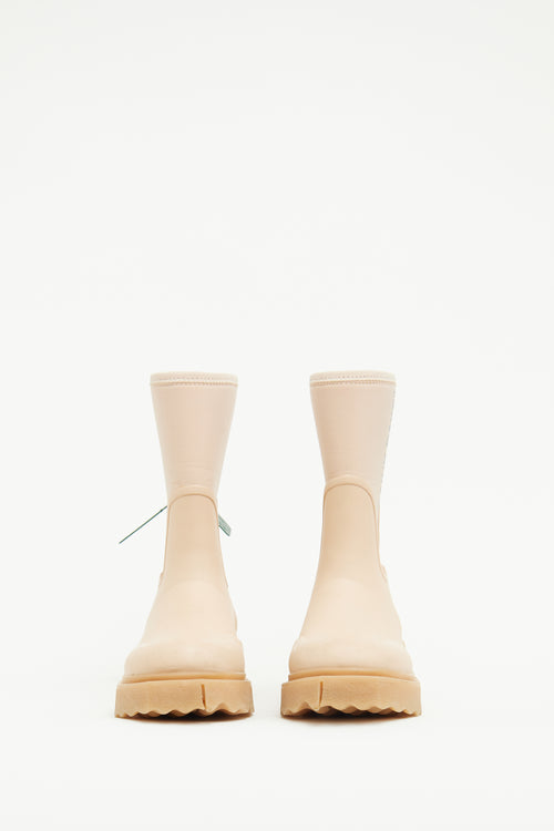 Off-White Beige Rubber "For Rainy Days"  Boot