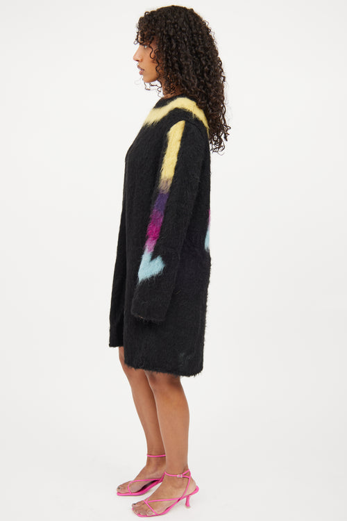 Off-White Black Alpaca Mohair Blend Dress