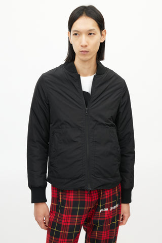 Officine Generale Black Nylon Bomber Jacket