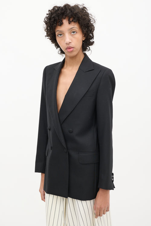 Officine Générale Black Wool Maggie Double Breasted Blazer