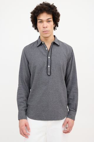 Officine Générale Half Button Up Shirt